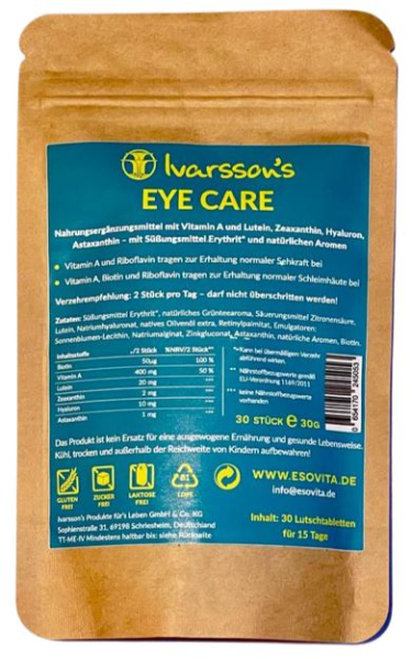 Ivarsson's Eye Care Augen-Bonbons 3X90Stück